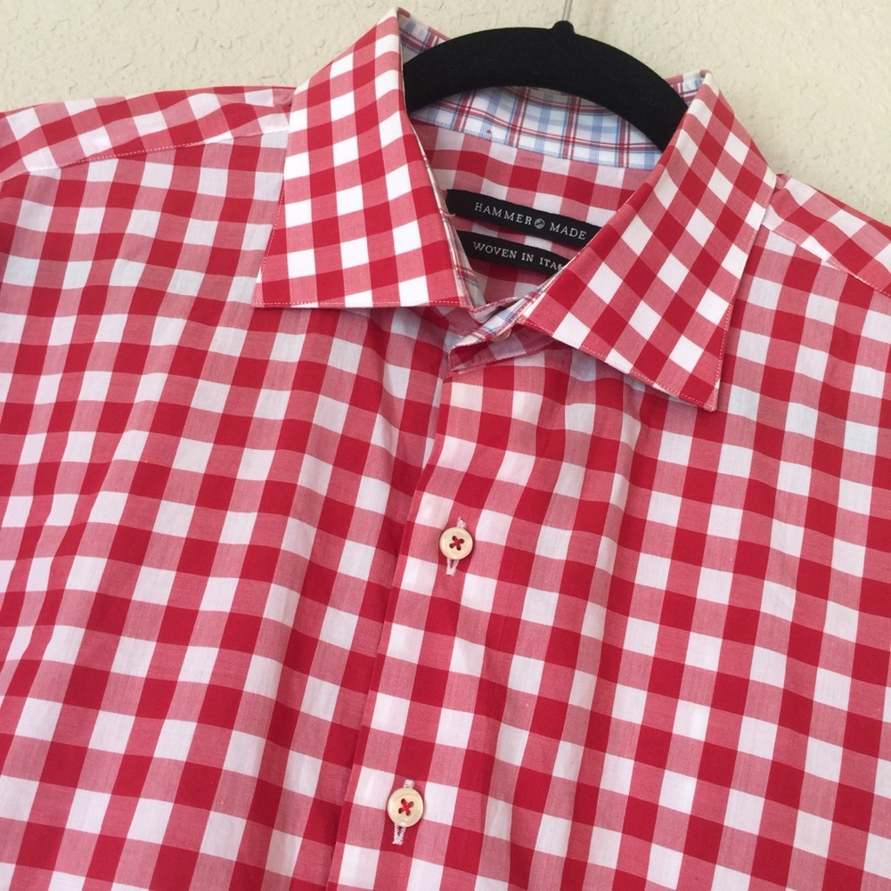 Hammer Made Checkered Button Down(A51) - image 4